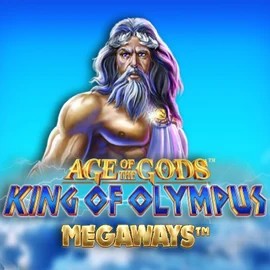 Slots logo of Age Of The Gods: King of Olympus Megaways from Origins at WinRolla Casino