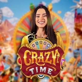 Live Casino logo of Crazy Time from Evolution at WinRolla Casino