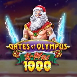 Gates of Olympus Xmas 1000 slot logo by Pragmatic Play at WinRolla Casino