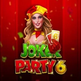Joker Party 6 slot visual from Greentube available on winrollacasinoo.com