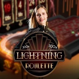 Lightning Roulette slot icon by Evolution, available at WinRolla Casino