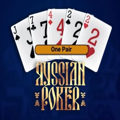 Russian Poker slot logo by OneTouch Games at WinRolla Casino