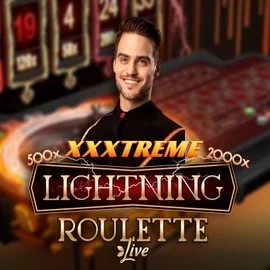 Official Live Casino logo: XXXtreme Lightning Roulette by Evolution at WinRolla Casino